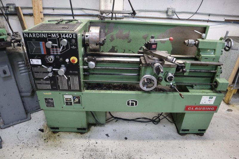 Nardini MS 1440E Manual Lathe, 10" 3-Jaw Chuck, Quick Changer Tool Post, Tailstock, Compound Cross Slide- Auction Item