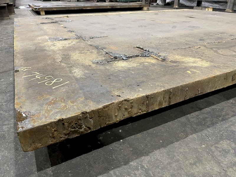 8' X 115" X 2-3/4" THICK STEEL PLATE: STOCK #74981