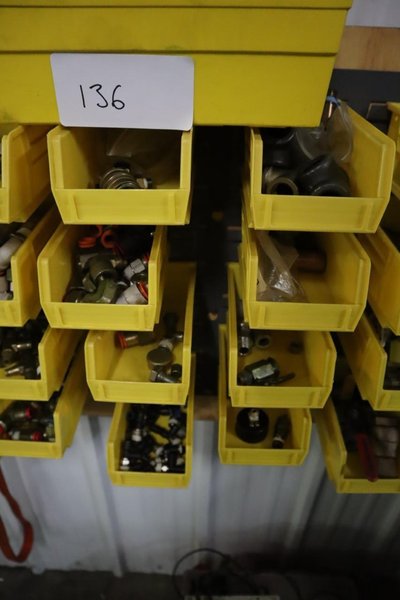 Air Hardware and Fitting in Plastic Bins- Auction Item