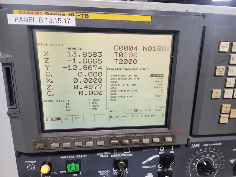 Star SR-32J CNC Swiss Lathe, 2010 – 32 mm Bar Capacity | 8-Axis Sliding Headstock | Fanuc Control