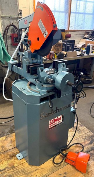 14&quot; Scotchman Cold Saw 350LT/PK/PD, Miter, 2&quot; Solid Rounds, Air Vise, PDF, Reconditioned