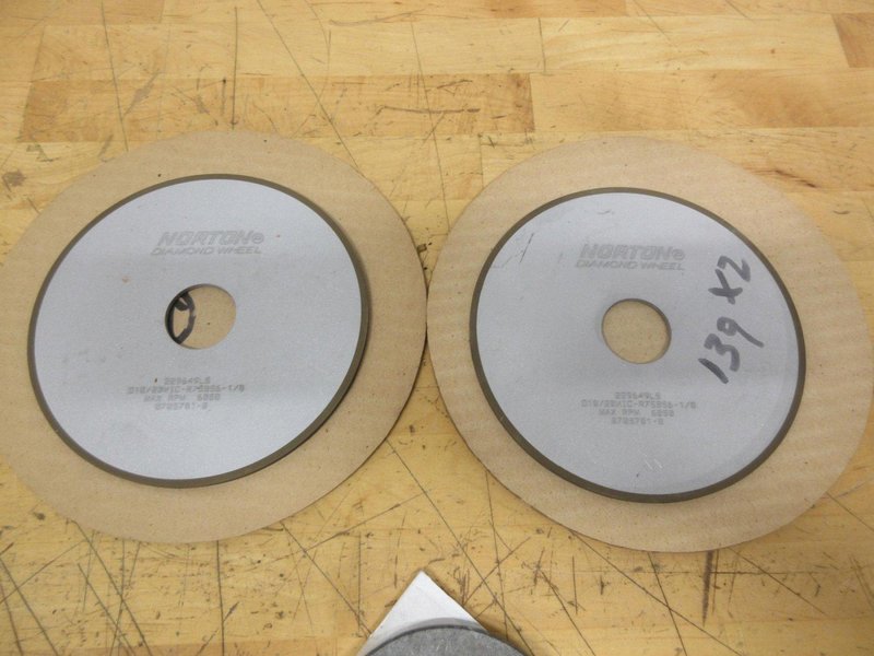 Norton Diamond Carbide Grinding Wheels | (2) Norton 6" x 1/8" x1-1/4" **New**,  (2) Norton 4" x ¼" x 1-1/4"  (1) New &amp;  (1) @ 50%- Auction Item
