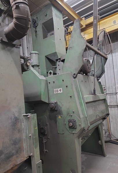 6 CU FT GOFF MODEL #6BB RUBBER BELT TUMBLE TYPE BLAST MACHINE: YOBRO #25035