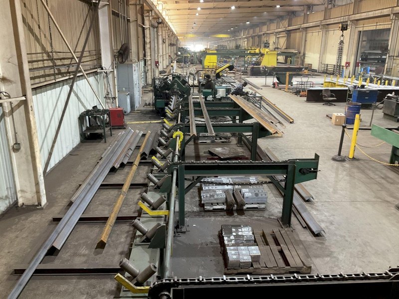 6" x 6" x 1/2" CONTROLLED AUTOMATION MODEL #ABL-74 AUTOMATIC ANGLE PUNCH &amp; SHEAR LINE: STOCK #24935