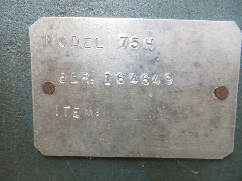 Dake 75H Hand Operated Hydraulic H-Frame Shop Press, 75 Ton,- Auction Item