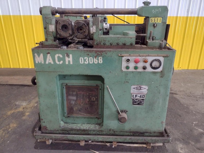 1981 KBC LIAN FENG MODEL #LF-40 2 DIE THREAD ROLLER IN-FEED &amp; THRU-FEED: STOCK #19189