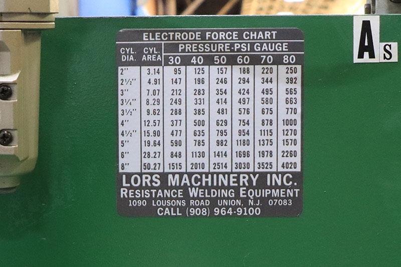40 KVA LORS PRESS TYPE SPOT WELDER, MODEL: 140-AP-DV