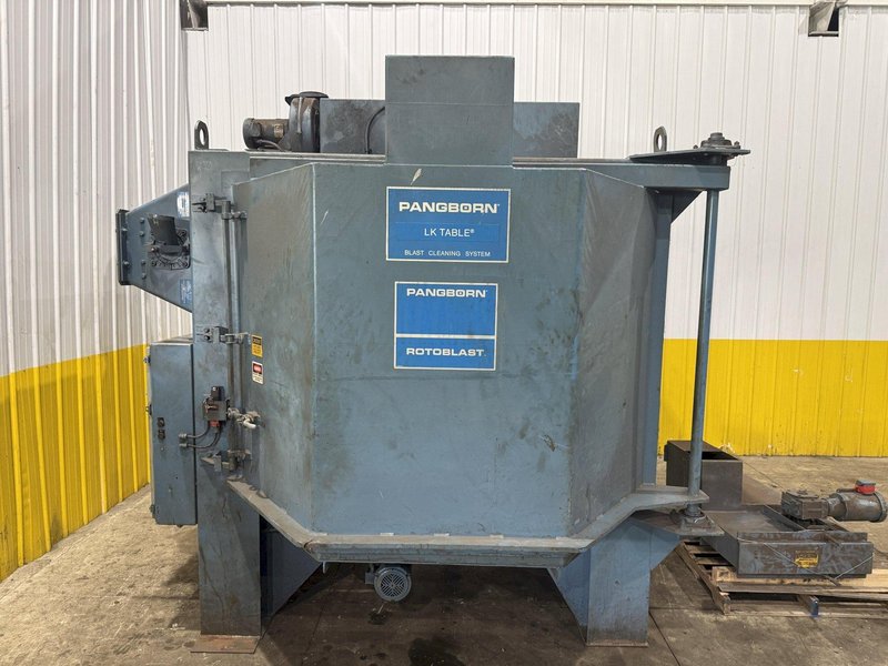72” PANGBORN MODEL #6LK-7 ROTARY TABLE SHOT BLAST MACHINE, ONLY 962 HOURS: YOBRO #25200