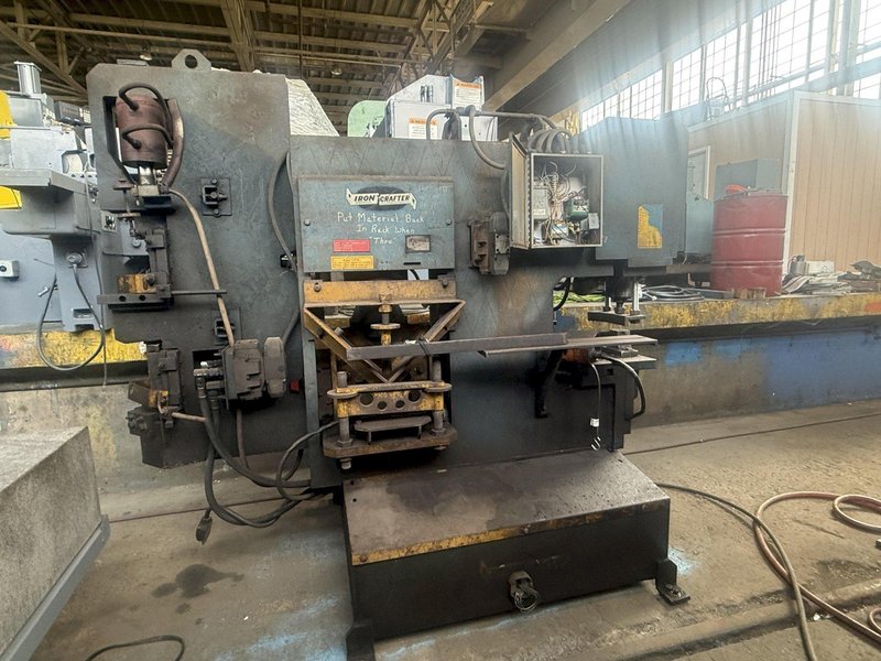 95 TON IRONCRAFTER HYDRAULIC IRONWORKER PUNCH &amp; SHEAR : YOBRO #26117