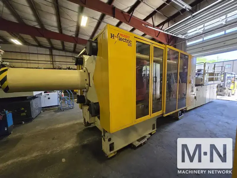 550 TON 39.2 OZ HUSKY MODEL H500RS80/65 HYLECTRIC INJECTION MOLDING MACHINE MFG 2006