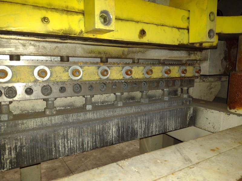 48” WIDE x 30 HP MECHANICAL IN-LINE COIL PRESS &amp; SHEAR WITH PLC VARIABLE SPEED DRIVE: STOCK #22968