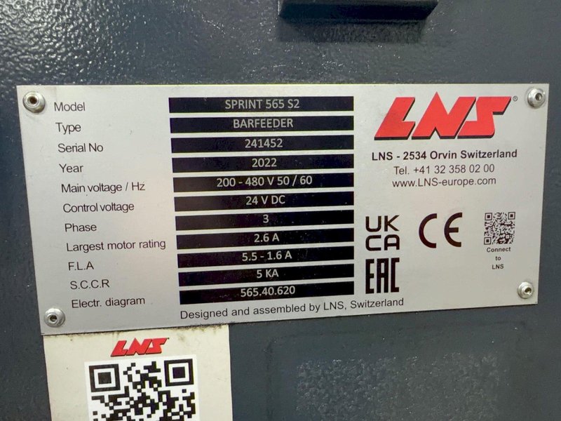 LNS 190" BAR FEEDER  -  SPRINT 565 S2