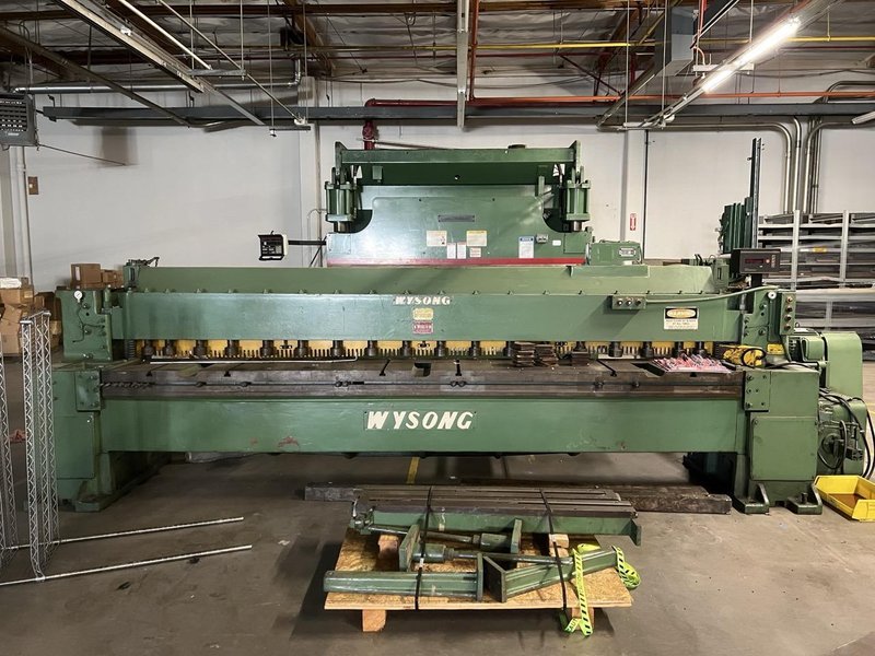 10ga x 12’ Wysong 10-144 Mechanical Shear-  Power Backgauge with DRO, [2] Precision Front Support Arms