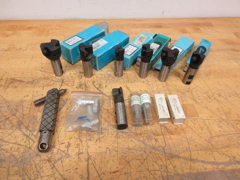 Enco Indexable Milling Tool Holders Assorted with Everede Tools and Bits, Dimond Nib Holder with Nibs- Auction Item