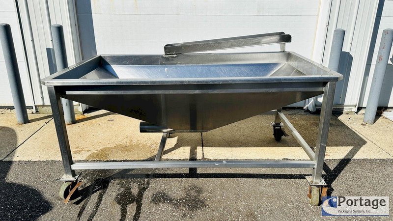 Vegetable / Produce Sorting / Washing / Cleaning / Holding Station  |  S.S. V-Bottom Trough w/Bottom Discharge