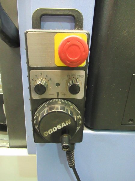 Doosan Mynx 6500/40 CNC Vertical Machining Center with Doosan-Fanuc i Series CNC Control,  30-ATC Thru Spindle Coolant, 12,000 RPM, CAT 40,- Auction Item