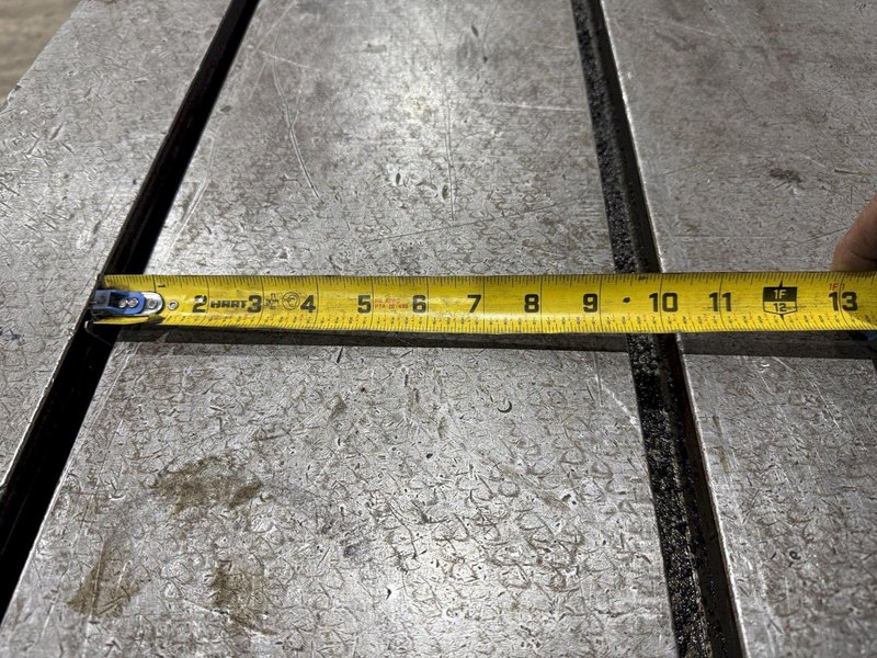 60" X 120" T-SLOTTED LAYOUT TABLE / FLOOR PLATE WITH COOLANT TROUGHS: YOBRO #25558