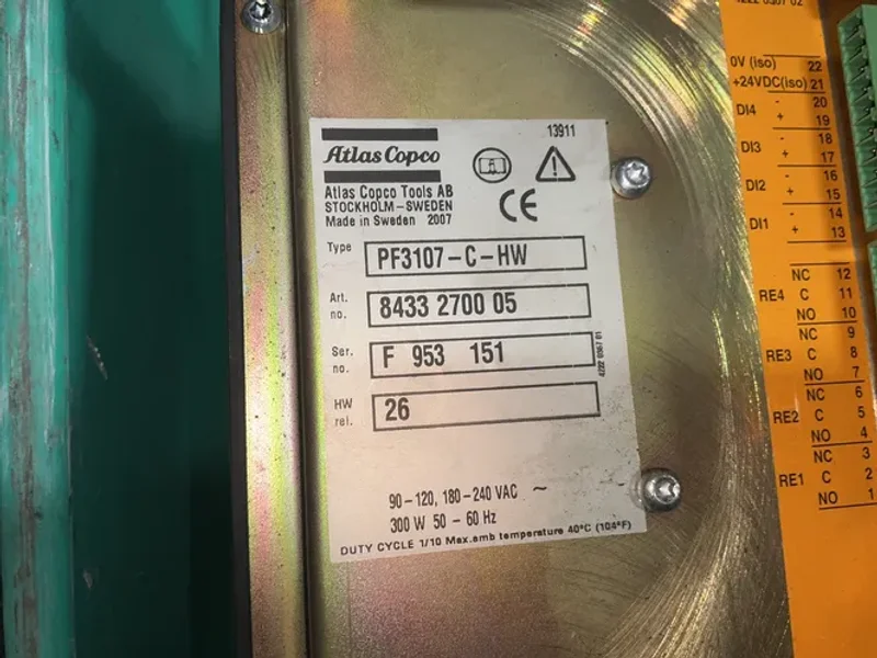 Atlas Copco  300 Watts Tensor 3-7 And Nutrunners - P3107-c-hw