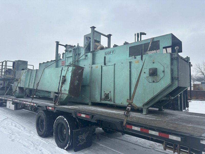 27.5&quot; X 18&quot; X 2 WHEEL GOFF MODEL #WM27.5-2-40 WIRE MESH BELT PASS THROUGH SHOT BLASTER, NEW 2008: STOCK #21932