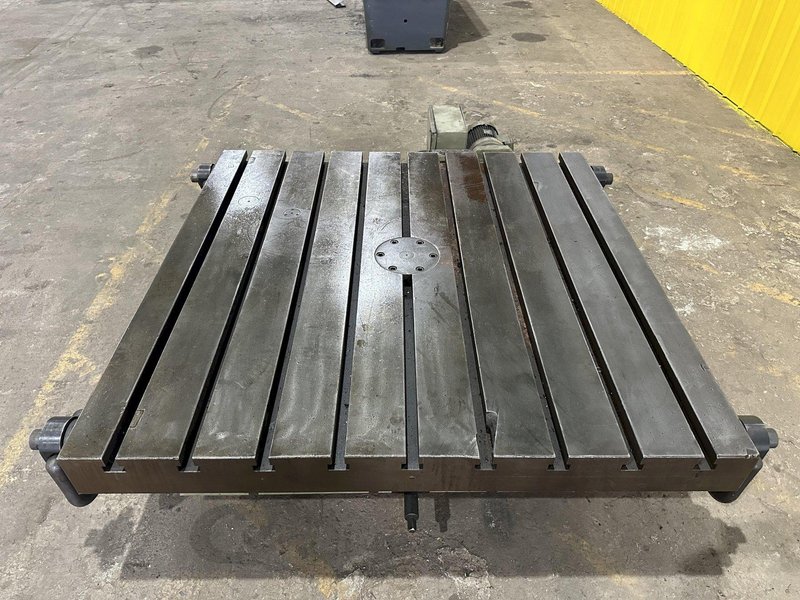 60&quot; X 60&quot; SHIBAURA MODEL #BFT-13CW2 T-SLOTTED ELECTRIC POWERED ROTARY TABLE: STOCK #19526