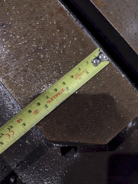 129&quot; X 72&quot; X 14&quot; HIGH T-SLOTTED LAYOUT TABLE / BOLSTER PLATE: STOCK #22373