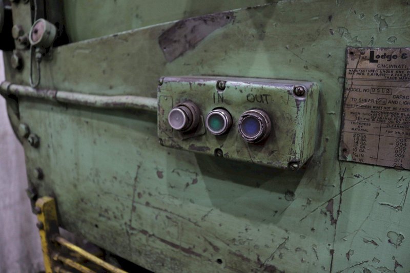 12&#039; X 3/8&quot; LODGE &amp; SHIPLEY MODEL 0612 MECHANICAL POWER SQUARING SHEAR: STOCK 11410