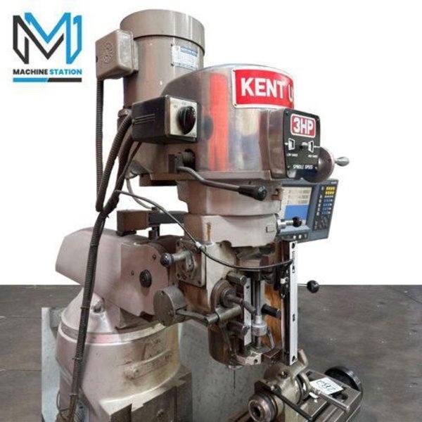 Kent KTM-3VS 9″ x 42″ Variable Speed CNC Vertical Milling