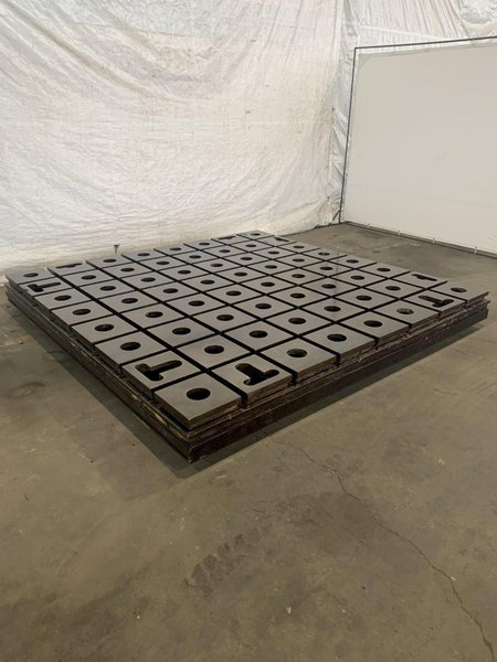 120&quot; X 120&quot; X 10&quot; T-SLOTTED FLOOR PLATE: STOCK #18596