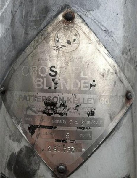 5 cu.ft. Patterson-Kelley Cross Flow  |  Stainless Steel V-Blender