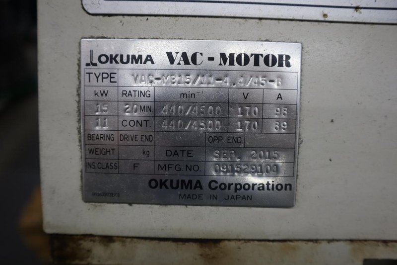 Okuma LB15 II CNC Lathe Turning Center, OSP700L CNC, 12 Station Turret, Tailstock, 8&quot; Chuck, Chip Conveyor- Auction Item