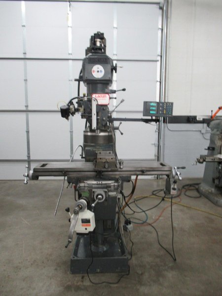 Lagun FTV-2 Vertical Knee Mill, 10" x 50" Table, Variable Speed, 3-Axis DRO, Power Feeds