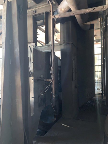 162&quot; WIDE X 6 WHEEL PANGBORN SHOT ROTOBLAST MODEL #ES-1923 TOP &amp; BOTTOM PLATE BLAST CLEANING SYSTEM: STOCK #13319