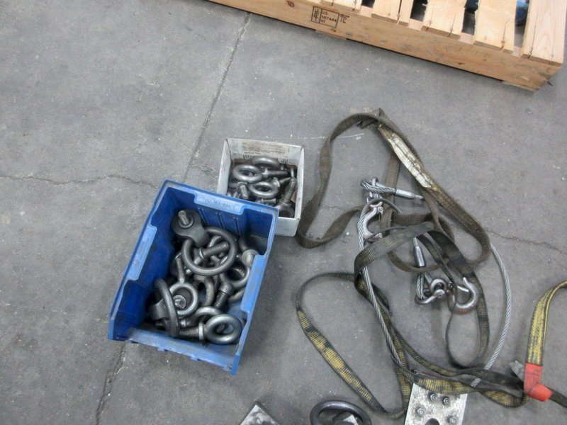 Lifting Equipment: Eyes, Clamps, Cables- Auction Item