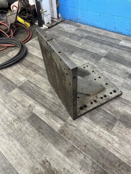 19-1/2&quot; X 19-1/2&quot; X 21&quot; HIGH DRILLED AND TAPPED ANGLE PLATE: STOCK #78190