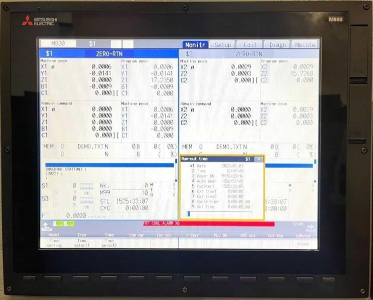 Accuway UZ-2000T2Y CNC Lathe – Y Axis Twin Spindle Twin Turret