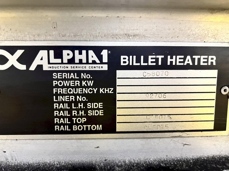 550 kW ALPHA-1 INDUCTION HEAT POWER SOURCE, COIL MODULE STATION &amp; CONTROLS: STOCK #19947