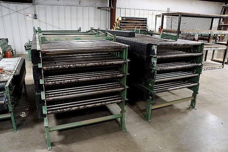 42" WIDE x 100 FEET ROACH POWER DRIVEN ROLLER / BELT CONVEYOR: YOBRO #24711