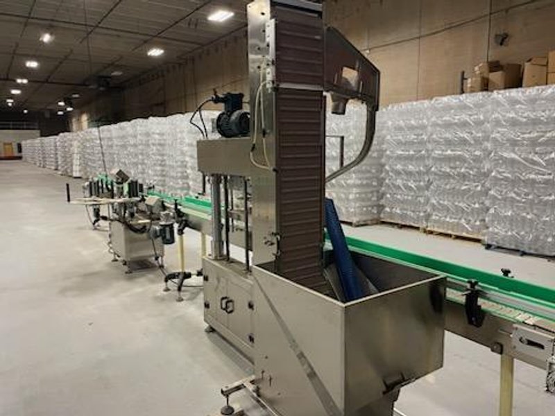 Qingdao MG High Speed Gel Sanitizer Anti-Explosive Filling line with Labeler and Robot Palletizer, 2020