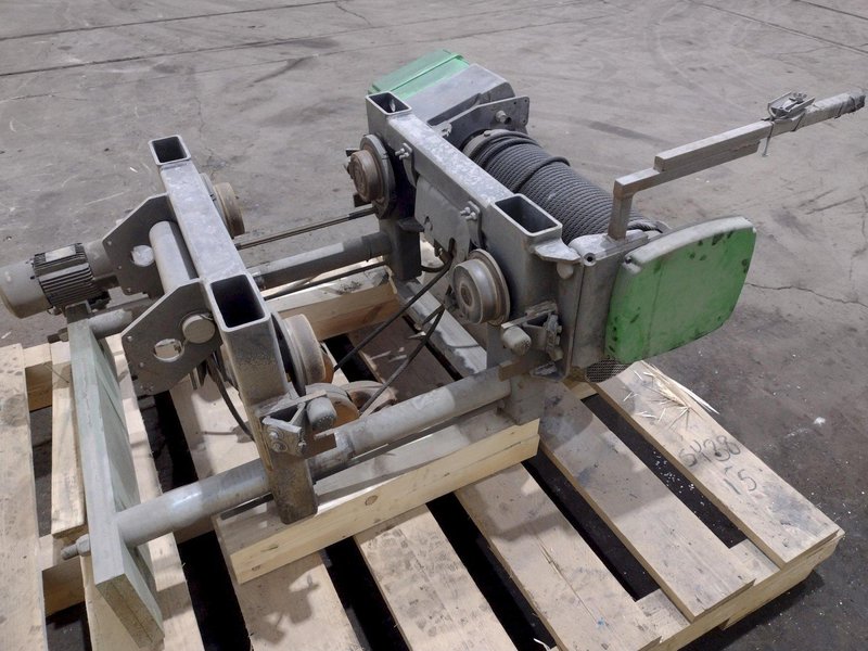 10 TON STAHL SINGLE-GIRDER OVERHEAD CRANE CABLE HOIST &amp; POWER TROLLEY: STOCK #19748