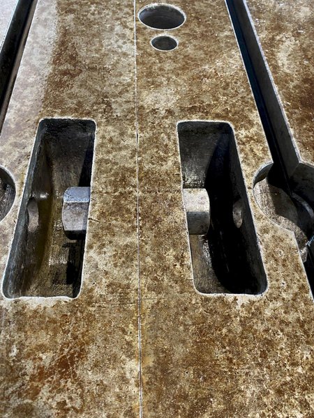 96&quot; X 144&quot; X 12&quot; GIDDINGS AND LEWIS T-SLOTTED FLOOR PLATE: STOCK #15719