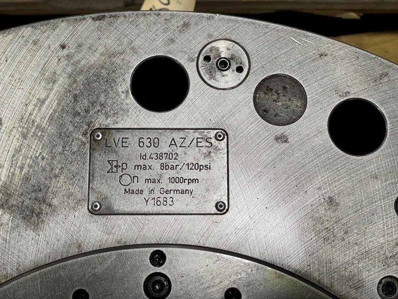 25 1/2 3 Jaw Rohm Extended Stroke Air Chuck LVE 630 AZ/ES