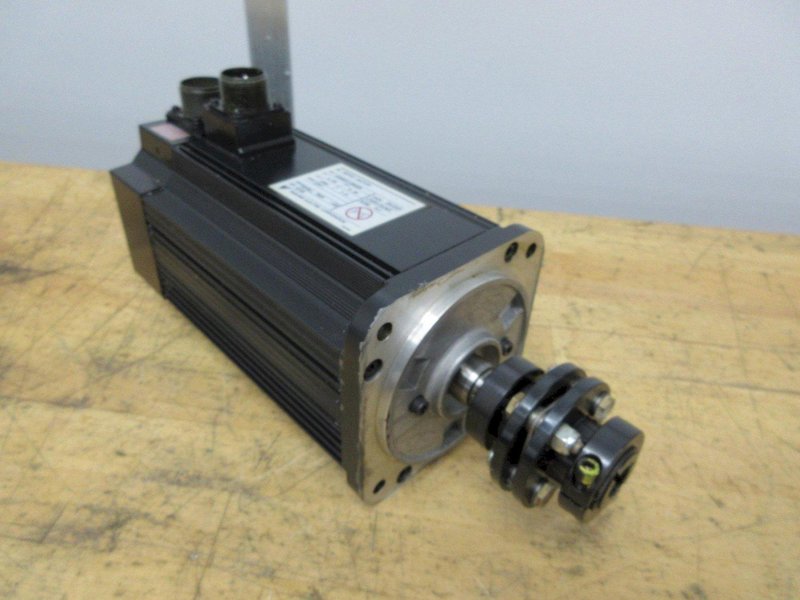 Used Haas Servo Axis Motor Sigma 1- 09 (Long) Part #93-62-0013 (Yaskawa Model USAGED-09A22K), With Coupling