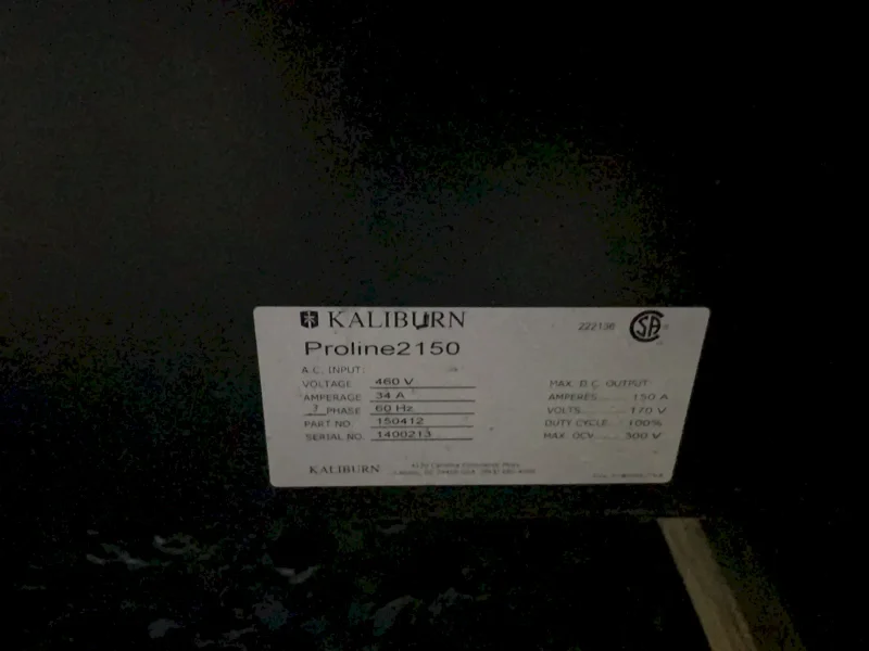 KALIBURN 150 PSI / 10.3 BAR / 150 A PLASMA CUTTER  -  PROLINE2150