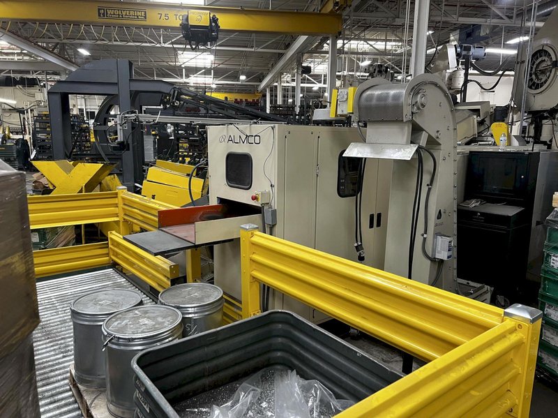 USED ALMCO MODEL V-14120 CONTINUOUS THRU-FEED VIBRATORY FINISHING SYSTEM, Stock# 11131, Year: 2022