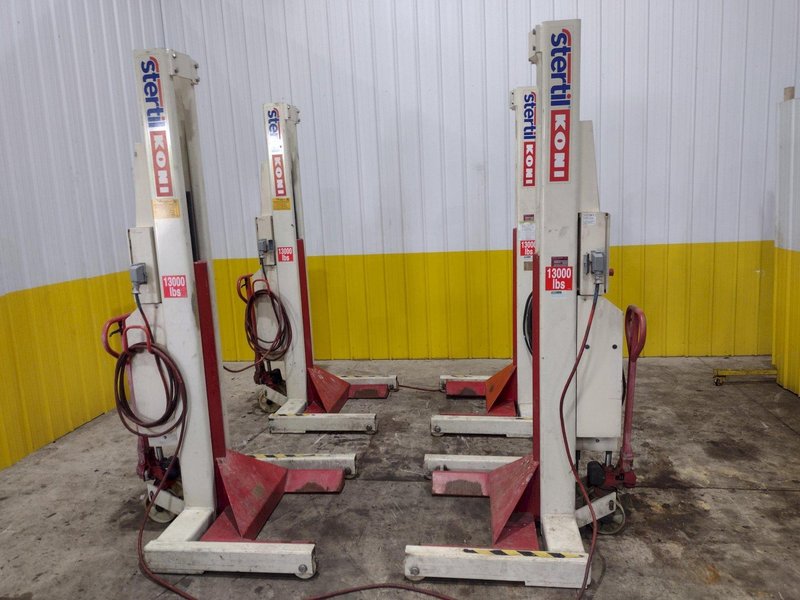 (4) 13,000 LBS STERTIL-KONI MODEL ST-1060 HEAVY DUTY MOBILE COLUMN LIFT JACKS: STOCK #23063