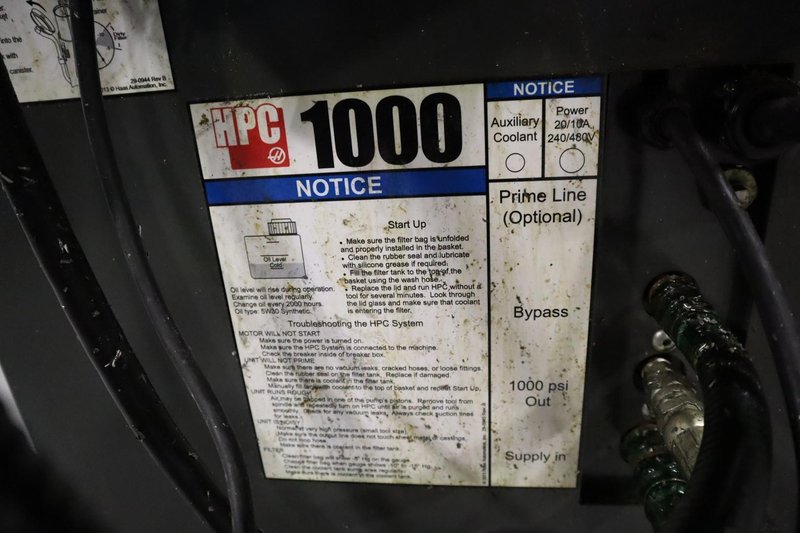 Haas HPC 1000 Portable High Pressure Coolant Unit for Lathes **See Note in Pics**- Auction Item