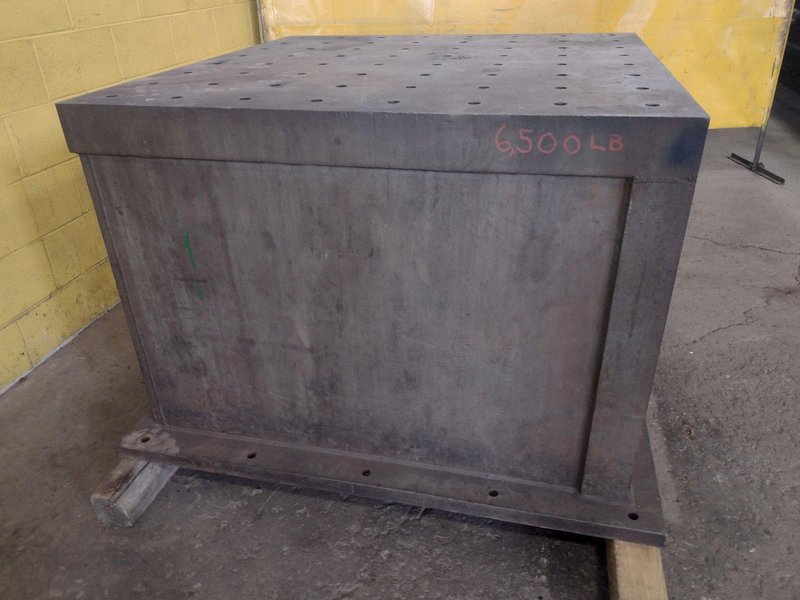 48&quot; x 48&quot; x 36&quot; HIGH INTERLAKE DRILLED &amp; TAPPED SET-UP / RISER TABLE: STOCK #16475