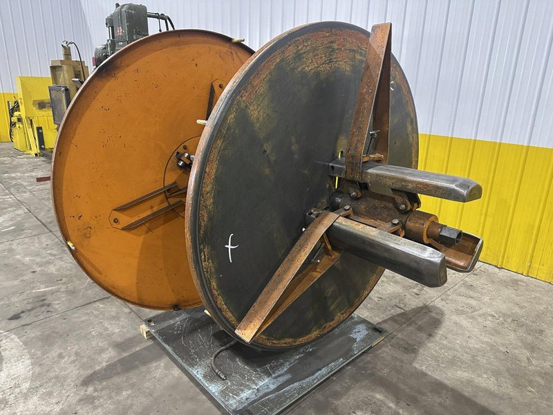 4,000 LBS x 20&quot; AMERICAN STEEL LINE MODEL #60 DOUBLE END PULL OFF UNCOILER COIL REEL: STOCK #23066
