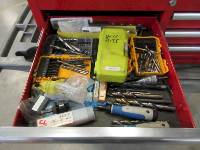 Husky 6-Drawer Top Tool Chest with Power Strip on Uline H-1495 Mobile Work Station with Contents- Auction Item