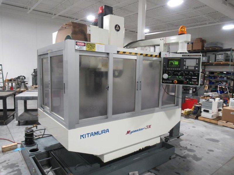 Kitamura Mycenter 3X CNC Vertical Machining Center, 29.9" x 17.9" x 18", CT40, 10K, 20 ATC, Chip Con, Fanuc O-M- Auction Item